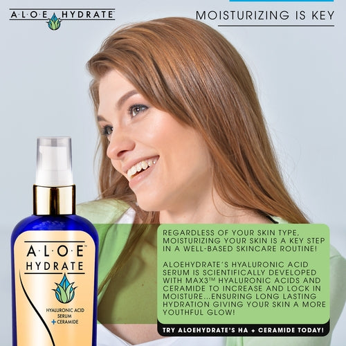 AloeHydrate Hyaluronic Acid Serum; anti-Aging Face Serum + Ceramide